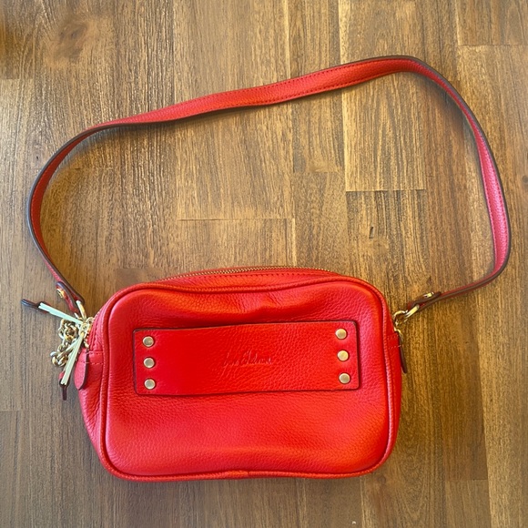 Sam Edelman Handbags - Sam Edelman Red Leather Crossbody Bag Gold Tone Hardware, Previously Owned EUC